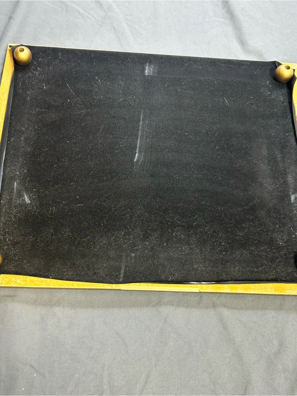 Vintage Mirrored Vanity Tray Gold Ornate 16